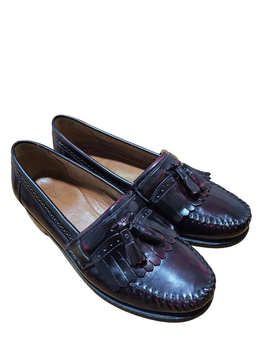 GH Bass Weejuns‎ Loafers Mens 13 Burgundy Tassel Kiltie Leather Handcrafted